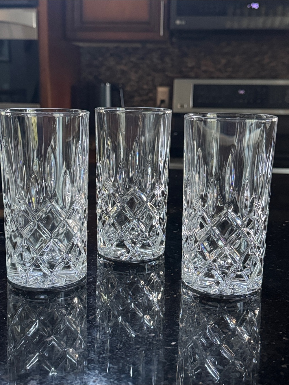 Nachtmann Noblesse 13 OZ Long Crystal Highball Glass Replacement Set of 3 - Picture 4 of 6